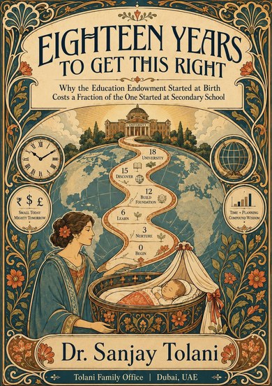 A5 cover of Eighteen Years to Get This Right by Dr. Sanjay Tolani