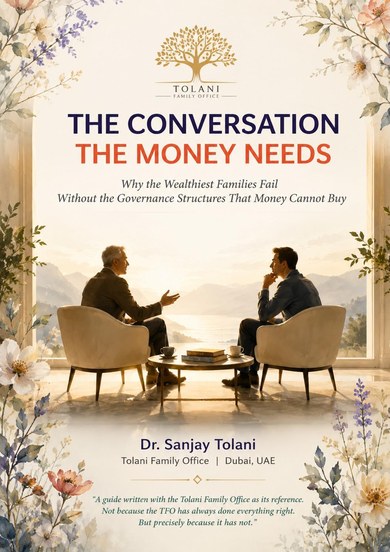 A5 cover of The Conversation the Money Needs by Dr. Sanjay Tolani