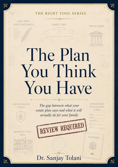 A5 cover of The Plan You Think You Have by Dr. Sanjay Tolani
